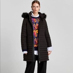 ZARA - LONG ANORAK WITH HOOD